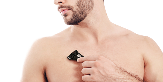 Как брить волосы на груди.